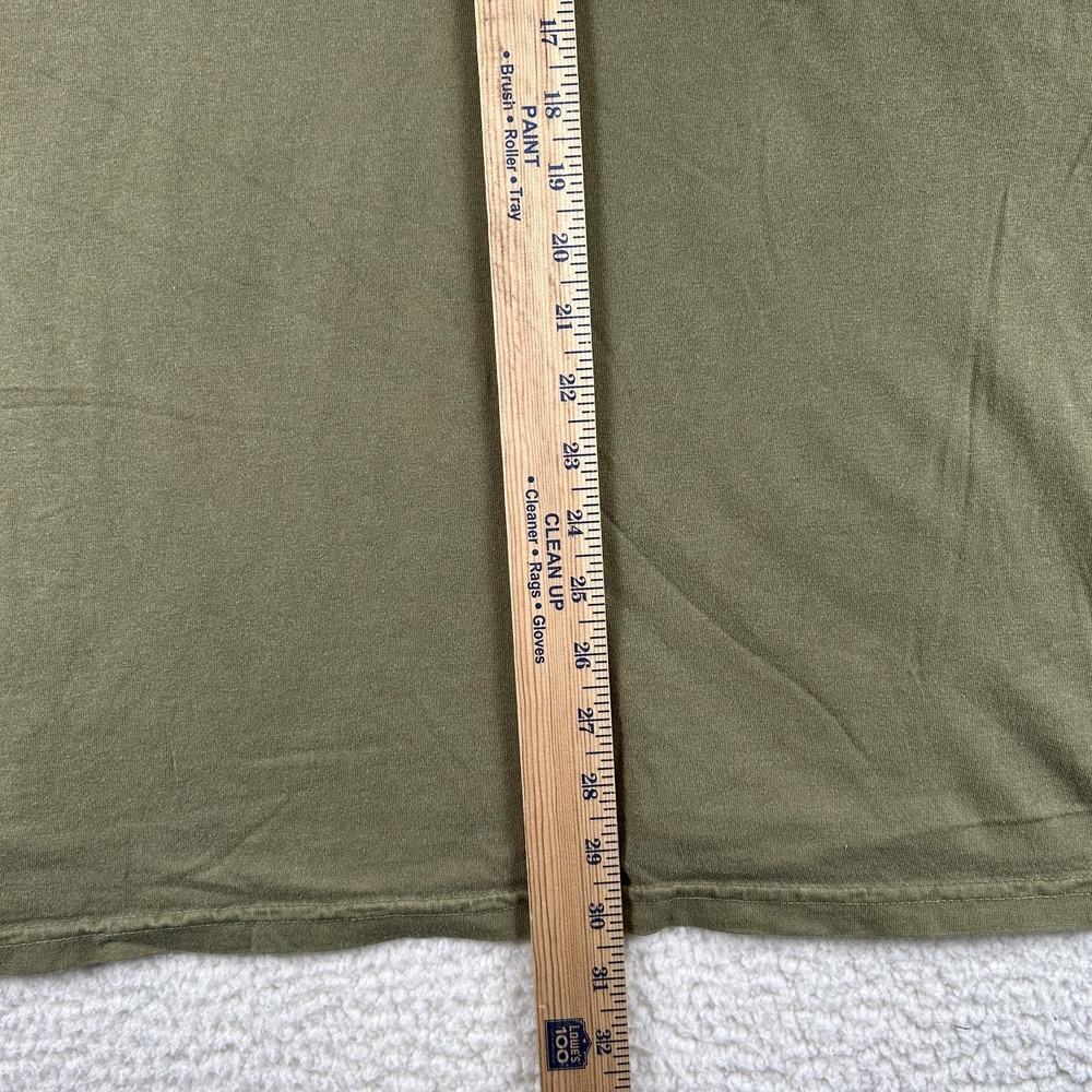 Stussy Shirt Mens 2XL Green Solid Basic Cotton Crewneck T-Shirt Streetwear - Picture 8 of 10